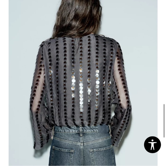 Zara sequin body suit NWT - Picture 3 of 6